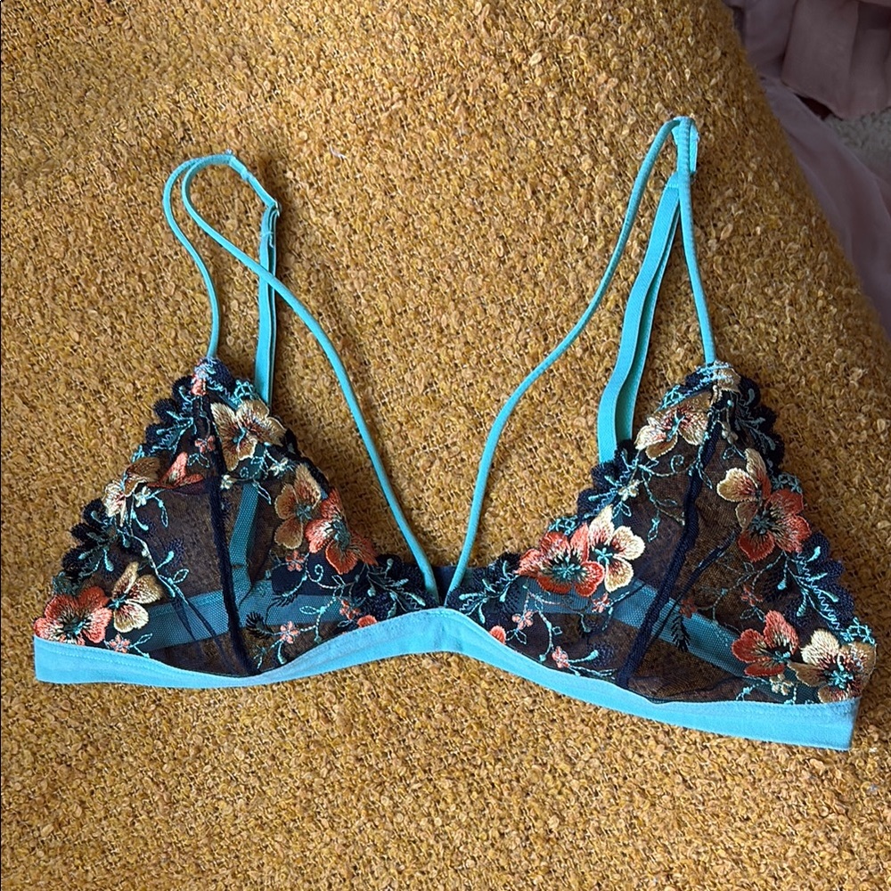 Floral Embroidered Lace Bralette
